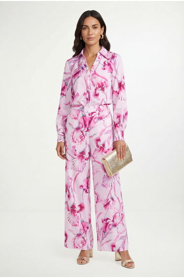 Floral Satin Shirt Co Ord