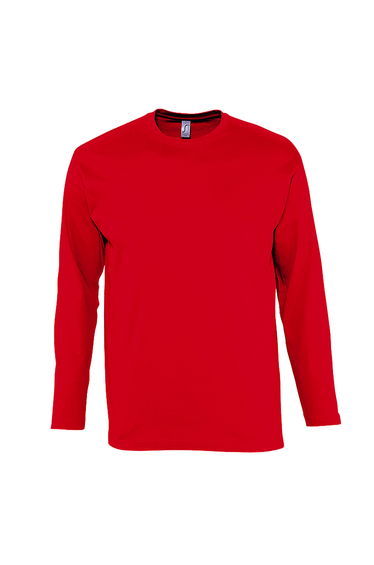 SOLS Mens Monarch Long Sleeve T-Shirt - Red