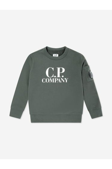 C.P. Company Boys Logo Sweatshirt in Grey