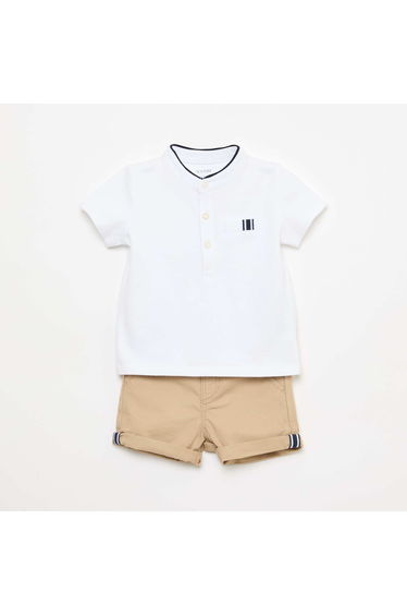 Polo & Shorts Set - 2 Piece WHITE