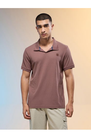 Men Jacquard Slim Fit Polo