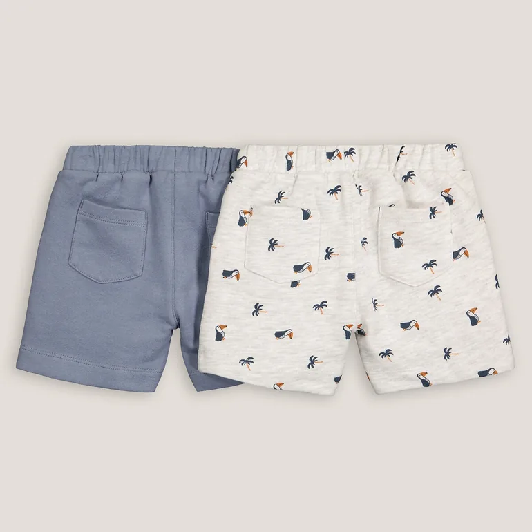 Pack of 2 Fleece Shorts in Cotton - 1