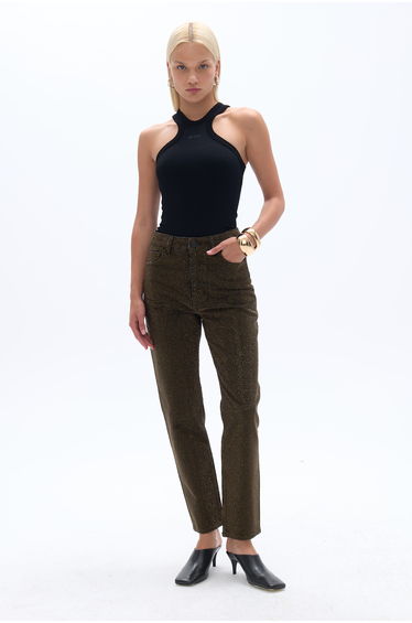 Mom Fit Jeans with Stone Details
