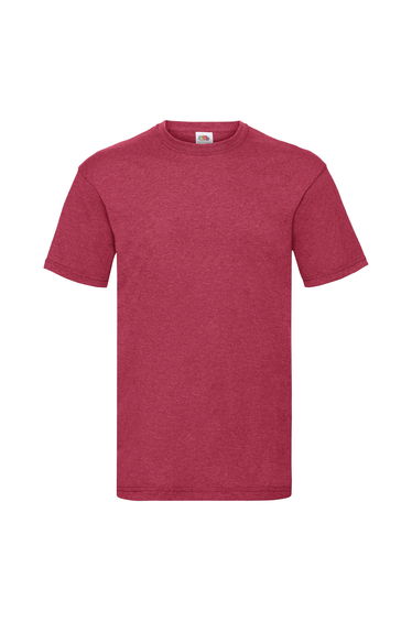 Fruit Of The Loom Mens Valueweight Short Sleeve T-Shirt - Vintage Heather Red