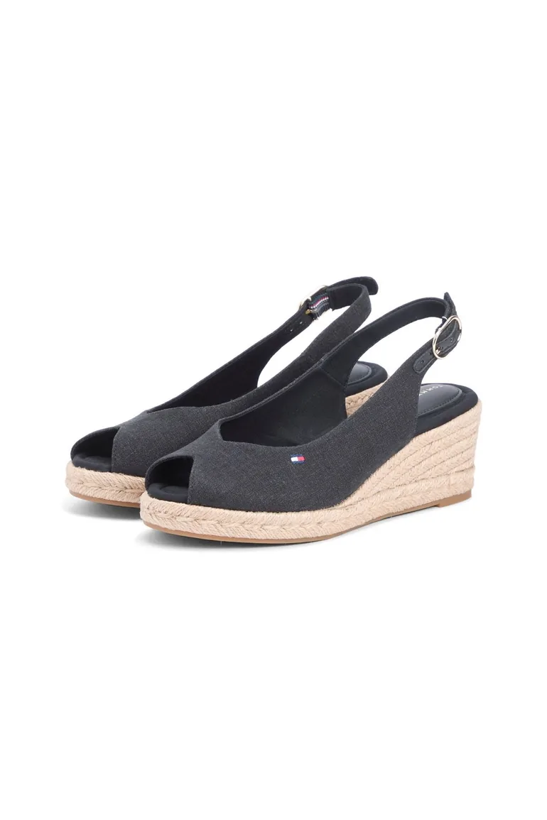 حذاء كعب عالي تومي هيلفيغر باللون الأسود - 1