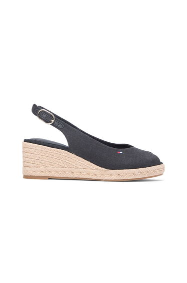 Mid Wedge Espad Slingback Black