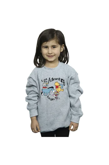 Winnie the Pooh Girls Let The Adventure Begin Sweatshirt - Sport Grey
