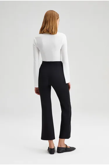 ELASTIC WAISTED CREPE TROUSERS