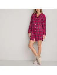 Checked Cotton Nightshirt - 1