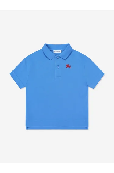 Burberry Boys Johane EKD Polo Shirt in Blue