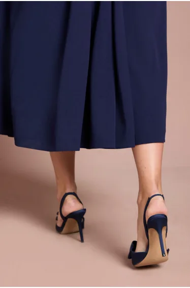 حذاء كعب عالي كوست فاشن باللون الكحلي