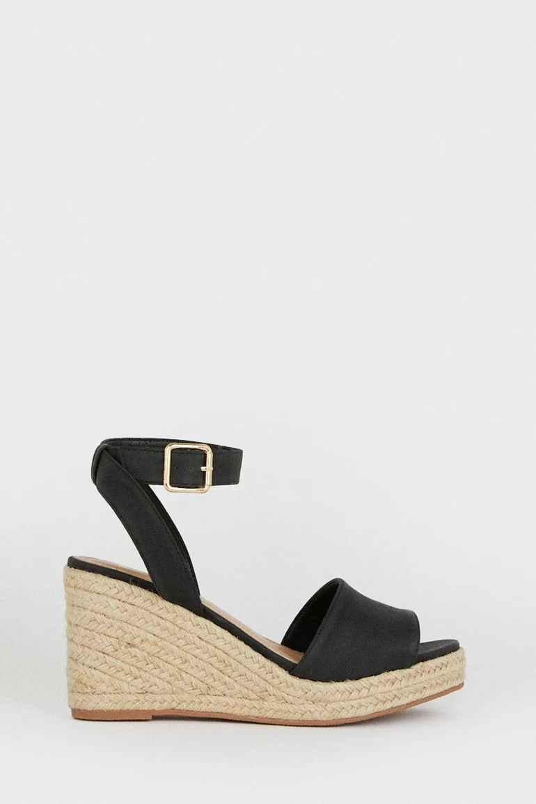 Wide Fit Rebekah Peep Toe Wedges - 1