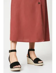 Wide Fit Rebekah Peep Toe Wedges