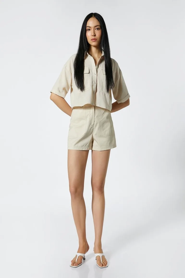 Koton Beige Linen Shirt