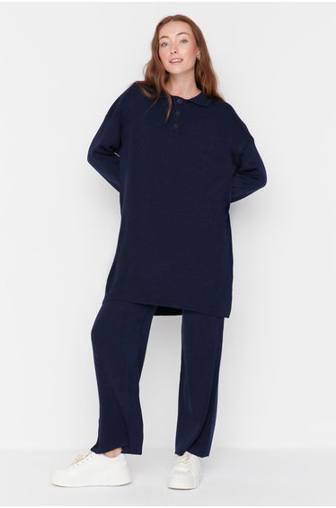 Two-Piece Set - Navy blue - Relaxed fit