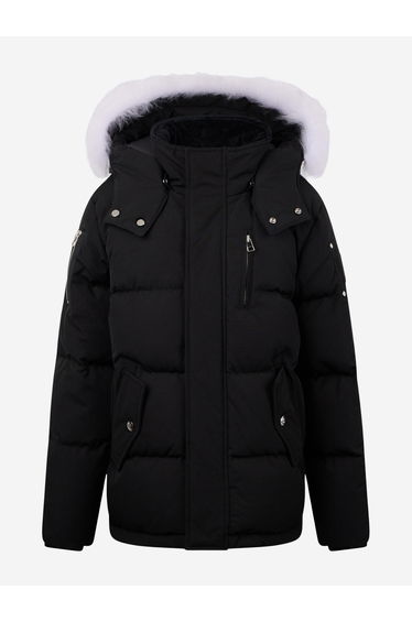 Moose Knuckles Kids 3Q Down Padded Puffer Jacket in Black
