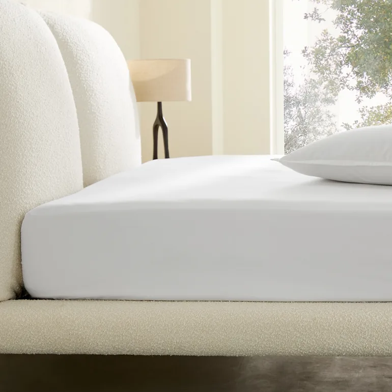 Saria Washed Cotton Sateen Fitted Sheet with 30cm Flap - 1