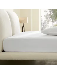 Saria Washed Cotton Sateen Fitted Sheet with 30cm Flap - 1