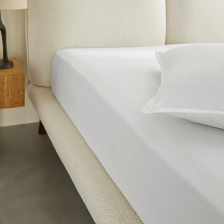 Saria Washed Cotton Sateen Fitted Sheet with 30cm Flap - 2