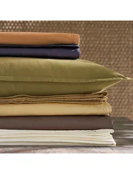 Saria Washed Cotton Sateen Fitted Sheet with 30cm Flap - 5