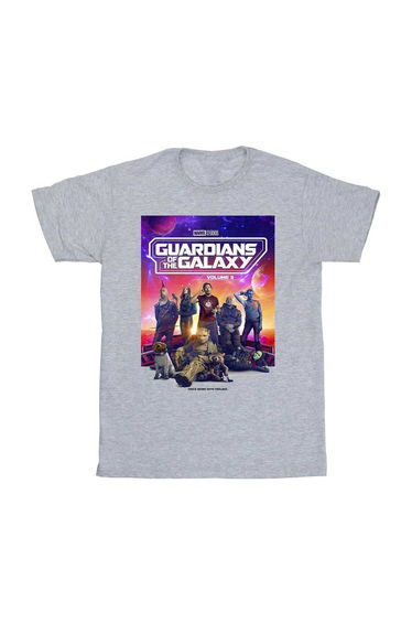 Guardians Of The Galaxy Volume 3 Girls Movie Poster T-Shirt - Sport Grey