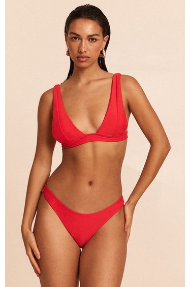 Red Boomerang Tanga Bikini Bottom