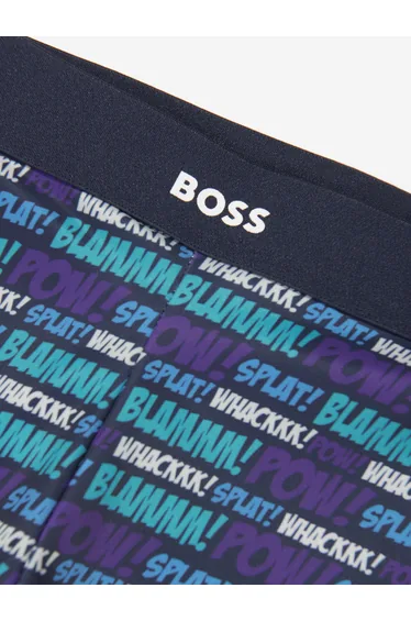 Girls Comic Pop Art Leggings in Navy