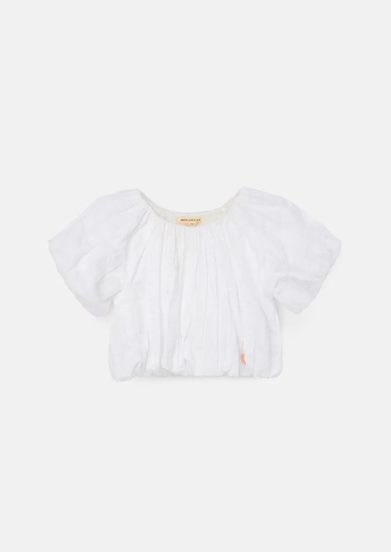 Michela White Puffball Top - 4