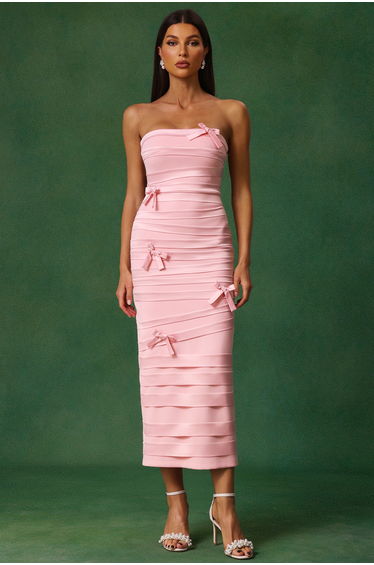Gayu Sleeveless Bow Wrinkles Dress