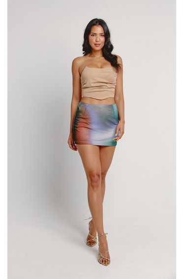 Blue Blur Mesh Skirt