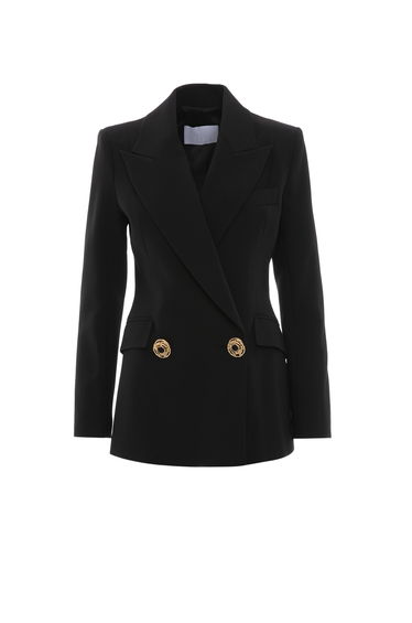 Gold Button Detail Black blazer