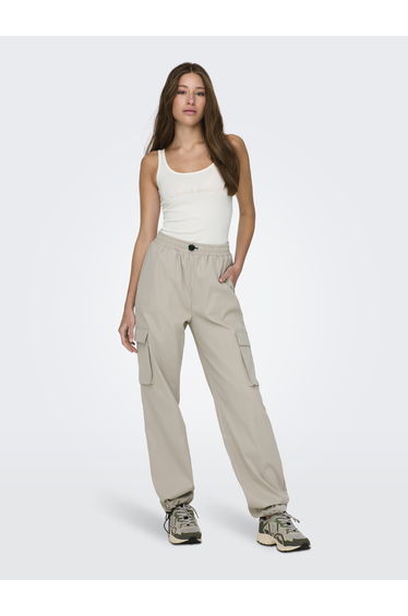 Grey Tapered leg cargo pants