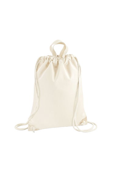 Westford Mill Nautical Plain Drawstring Bag - Natural