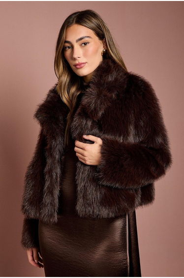 Occasion Short Faux Fur Coat