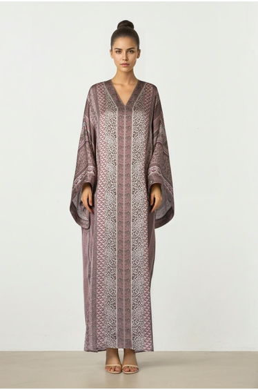 Purple Satin Kaftan
