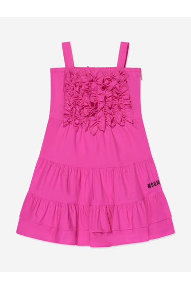 Girls Ruffle Dress in Pink