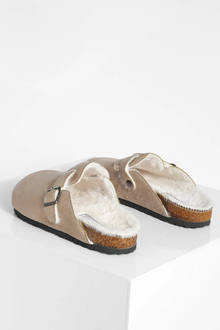 حذاء كلوغ بمقدمة مغلقة مبطن بفرو - 2