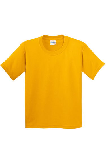 Gildan Childrens Unisex Heavy Cotton T-Shirt (Pack Of 2) - Gold