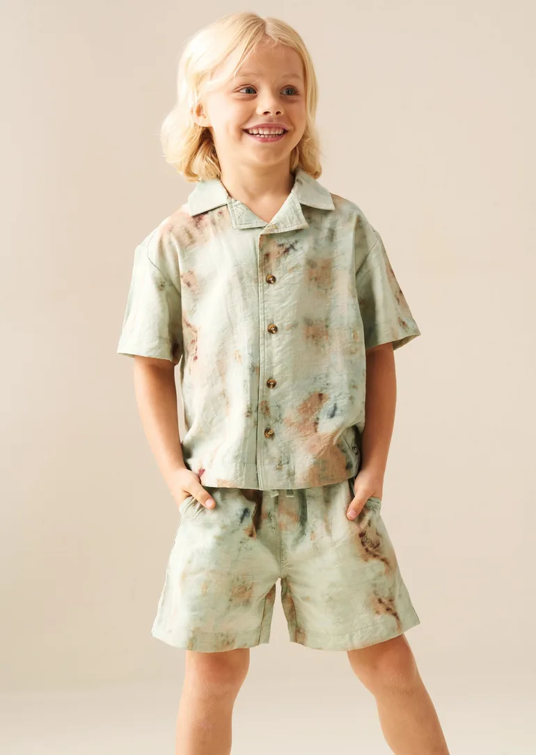 Teddy Tie Dye Print Shirt