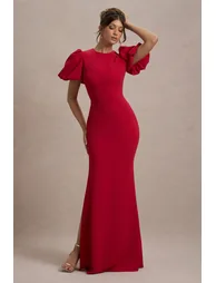 Love Letters | Red Puff-Sleeve Maxi Dress - 4