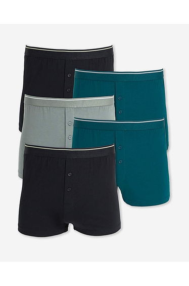 5PK Solid Colour Loose Boxers