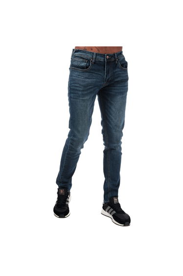 Men's Duck and Cover Overbug Tapered Jeans in Blue