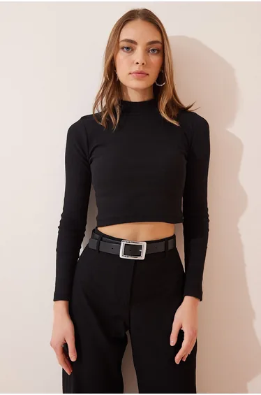 Blouse - Black - Fitted