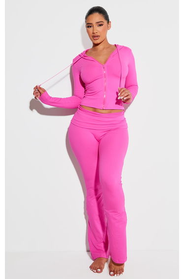 Shape Hot Pink Sculpted Foldover Waist Trousers