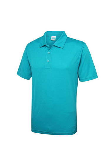 AWDis Just Cool Mens Plain Sports Polo Shirt - Turquoise Blue