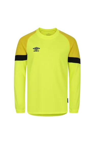 تيشيرت جيرسية رجالي بأكمام طويلة لون أصفر