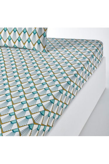 Elisa Percale Printed Fitted Sheet
