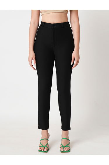 High-Rise Stretchable Skinny Fit Trousers