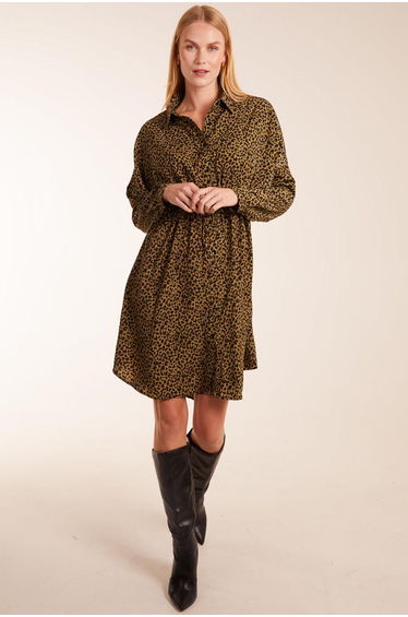 Leopard Shirt Dress
