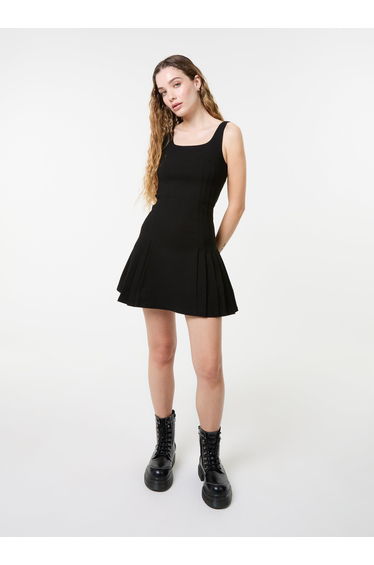 Pleated Mini Dress